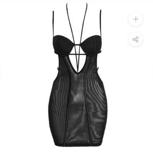 Leau Bustier Mesh Mini Dress